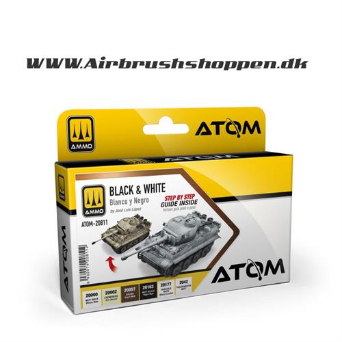 ATOM 20811   ATOM Black & White Technique Set 6x20ml